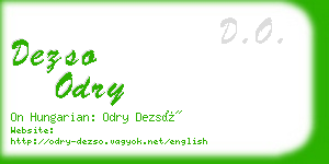 dezso odry business card